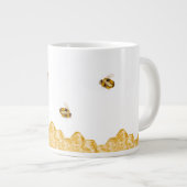 She Found Her Honey Bee Bridal Shower Favor ジャンボコーヒーマグカップ (正面右)