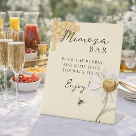 She Found Her Honey Bee Bridal Shower Mimosa Bar 台座サイン