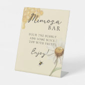 She Found Her Honey Bee Bridal Shower Mimosa Bar 台座サイン (正面)