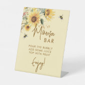She Found Her Honey Bee Bridal Shower Mimosa Bar 台座サイン (正面)