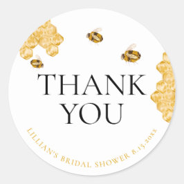 She Found Her Honey Bee Bridal Shower Thank You ラウンドシール