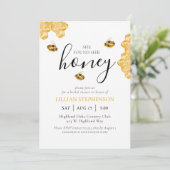 She Found Her Honey Bee Themed Bridal Shower 招待状 (スタンド正面)