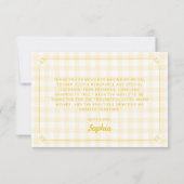 She Found Her Honey Bridal Shower サンキューカード (裏面)