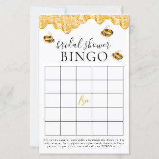 She Found Her Honey Bridal Shower Bingo Game Card