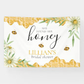 She Found Her Honey Daisy Bee Bridal Shower Banner 横断幕 (横)