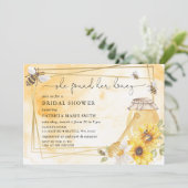 She Found Her Honey Floral Bee Bridal Shower 招待状 (スタンド正面)