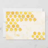 She Found Her Honey Floral Bee Bridal Shower 招待状 (裏面)