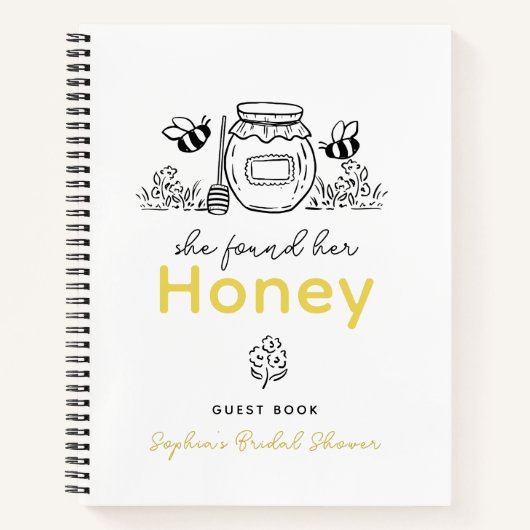 She found her Honey Hand-drawn Bridal Shower ノートブック (正面)