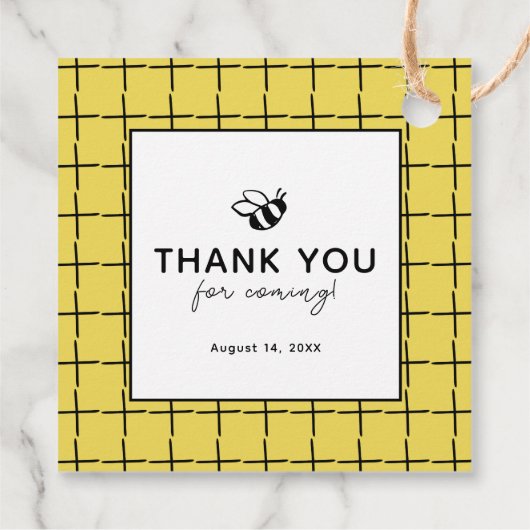 She found her Honey Hand-drawn Bridal Shower フェイバータグ (裏面)