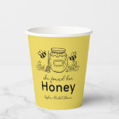 She found her Honey Hand-drawn Bridal Shower 紙コップ (正面)