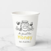 She found her Honey Hand-drawn Bridal Shower 紙コップ (正面)