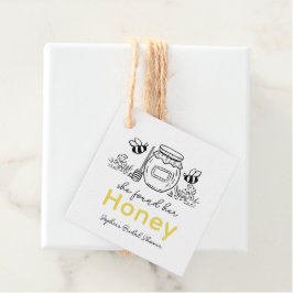 She found her Honey Hand-drawn White Bridal Shower フェイバータグ