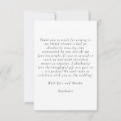 She Found Her Honey Personalized Bridal Shower サンキューカード (裏面)