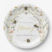 She found her Honey Wildflower Bridal Shower ペーパープレート (正面)