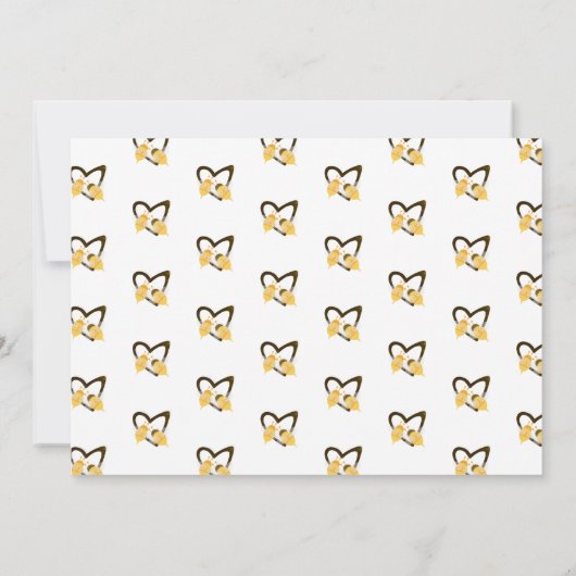 She found her honey Yellow Bees  Bridal Shower  招待状 (裏面)