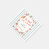 She Found Her Lobster Coastal Bridal Shower スタンダードカクテルナプキン (角)