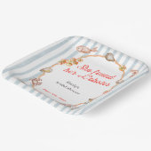 She Found Her Lobster Coastal Bridal Shower ペーパープレート (傾斜あり)