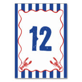 She Found Her Lobster Nautical Bridal Shower テーブルナンバー (正面)