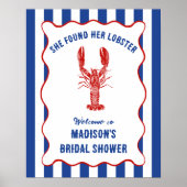 She Found Her Lobster Nautical Bridal Shower ポスター (正面)