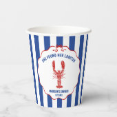She Found Her Lobster Nautical Bridal Shower 紙コップ (裏面)