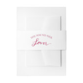 She Found Her Lover Bridal Shower Belly Band 招待状ベリーバンド (正面例)