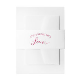 She Found Her Lover Bridal Shower Belly Band 招待状ベリーバンド