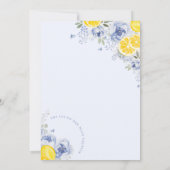 She Found Her Main Squeeze Blue Bridal Shower 招待状 (裏面)