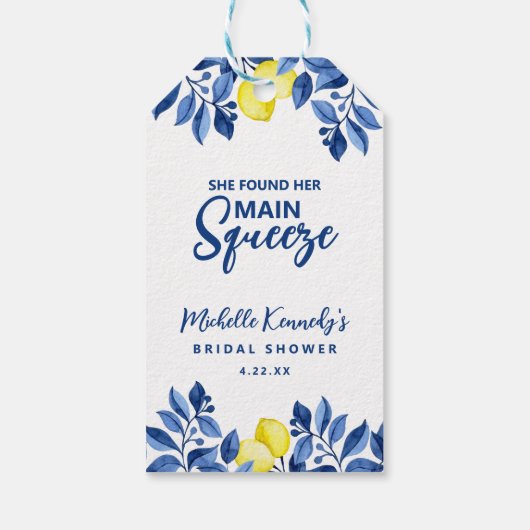 She Found Her Main Squeeze Bridal Shower ギフトタグ (裏面)