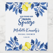She Found Her Main Squeeze Bridal Shower ワインラベル (シングルラベル)