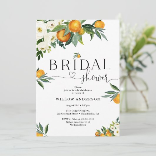 She Found Her Main Squeeze Bridal Shower  招待状 (スタンド正面)