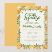 She Found Her Main Squeeze Bridal Shower  招待状 (正面/裏面)