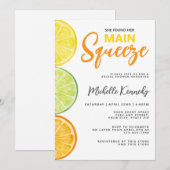 She Found Her Main Squeeze Bridal Shower  招待状 (正面/裏面)