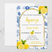 She Found Her Main Squeeze Bridal Shower 招待状 (正面/裏面)