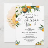 She Found Her Main Squeeze Bridal Shower 招待状 (正面/裏面)