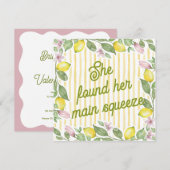 She Found Her Main Squeeze Bridal Shower Invite (正面/裏面)