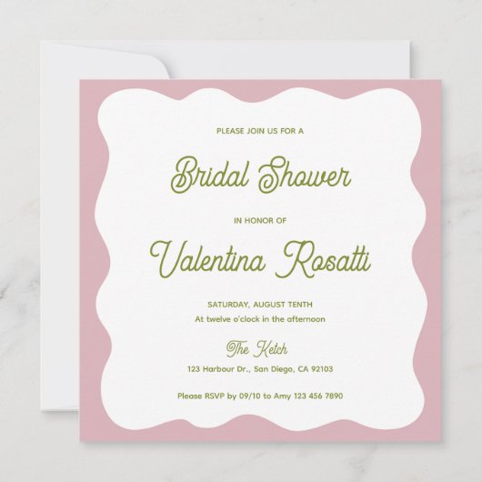 She Found Her Main Squeeze Bridal Shower Invite (裏面)