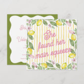 She Found Her Main Squeeze Bridal Shower Invite (正面/裏面)