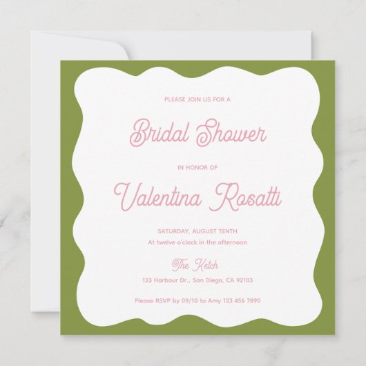 She Found Her Main Squeeze Bridal Shower Invite (裏面)