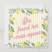 She Found Her Main Squeeze Bridal Shower Invite (正面)