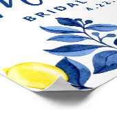 She Found Her Main Squeeze Bridal Shower Sign ポスター (角)