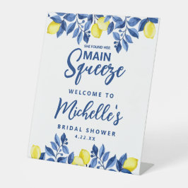 She Found Her Main Squeeze Bridal Shower Sign 台座サイン
