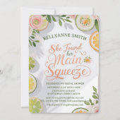 She Found Her Main Squeeze Citrus Bridal Shower 招待状 (正面)