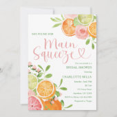 She Found Her Main Squeeze Citrus Bridal Shower In 招待状 (正面)