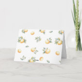 She Found Her Main Squeeze Lemon Bridal Shower サンキューカード (裏面)