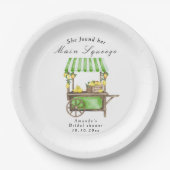 She Found Her Main Squeeze Lemon Bridal Shower ペーパープレート (正面)