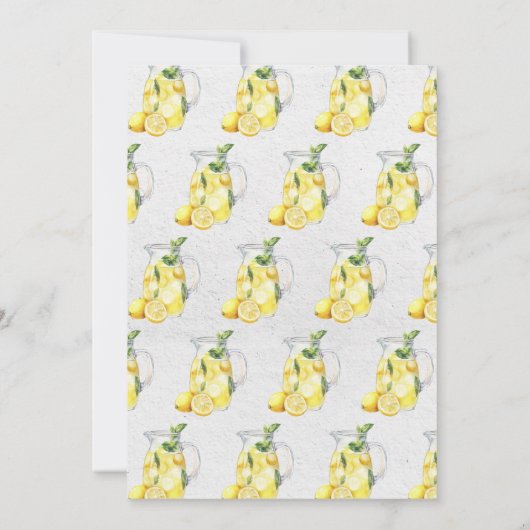 She Found Her Main Squeeze Lemon Bridal Shower  招待状 (裏面)