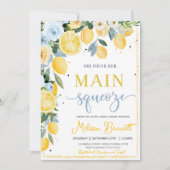 She Found Her Main Squeeze Lemon Bridal Shower  招待状 (正面)