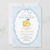 She Found Her Main Squeeze Lemon Bridal Shower 招待状 (正面)