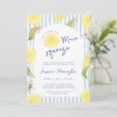 She Found Her Main Squeeze Lemon Bridal Shower 招待状 (スタンド正面)