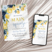 She Found Her Main Squeeze Lemon Bridal Shower 招待状